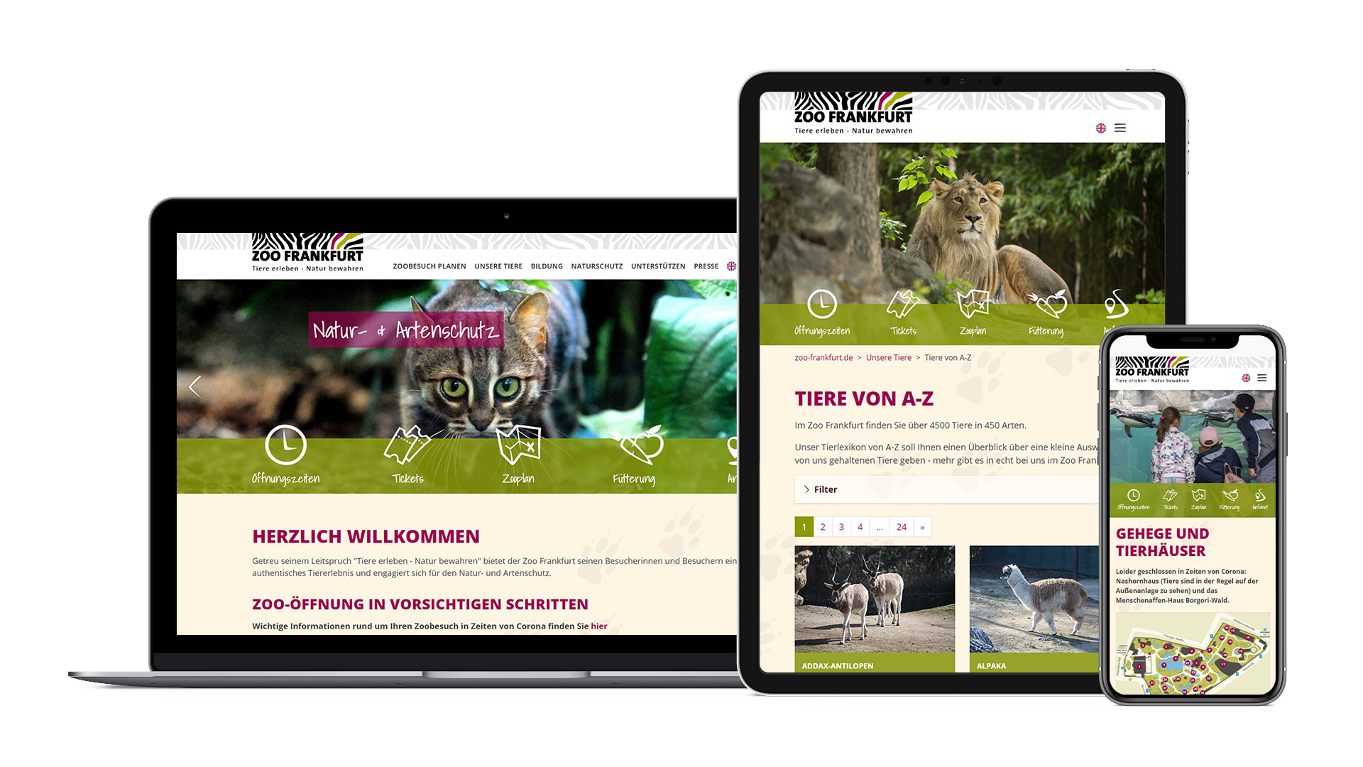 Zoo Frankfurt Website Relaunch Demo